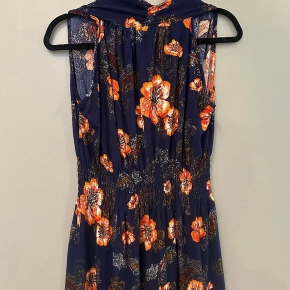 Seven Islands Navy Floral Dressy Flowy Tank 2XL NEW - Picture 2 of 4